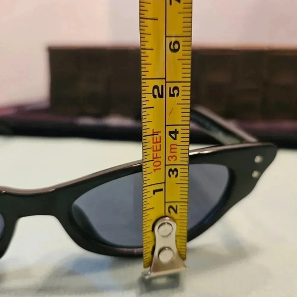 AJ Morgan | Retro Pinup Total Black Slim Cat Eye Sunglasses - NWOT - Picture 6 of 14